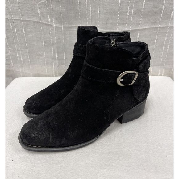 Born Morocco Bootie in Black Distressed Leather Suede size 9.5 Womens - Picture 3 of 9
